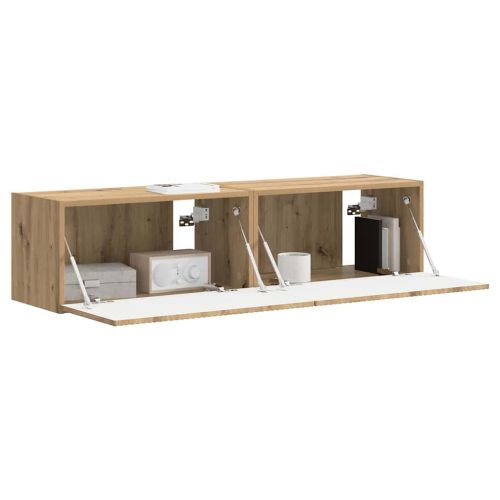 TV стенен шкаф 2 pcs Дъб Артизан 60 x 31 x 29,5 см