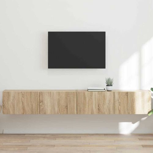 TV стенен шкаф 2 pcs Сонома 98 x 31 x 29,5 см Инженерно дърво