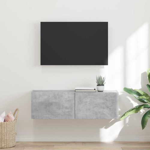 TV стенен шкаф Бетон 98 x 31 x 29,5 см Инженерно дърво