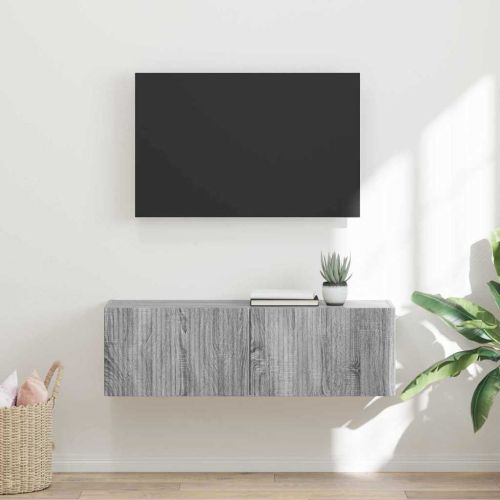 TV стенен шкаф Сив Сонома 98 x 31 x 29,5 см Инженерно дърво