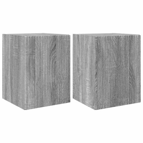 TV стенен шкаф 2 pcs Сив Сонома 30 x 31 x 40 см Инженерно дърво