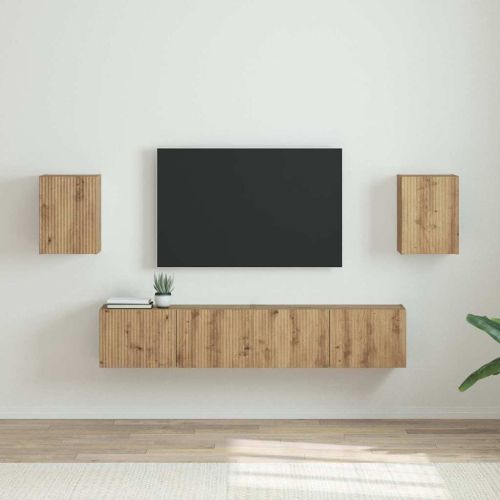 TV стенен шкаф 2 pcs Дъб Артизан 30 x 31 x 40 см