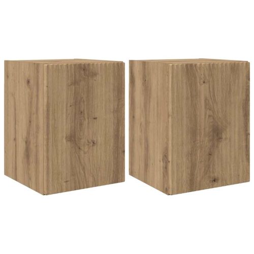 TV стенен шкаф 2 pcs Дъб Артизан 30 x 31 x 40 см