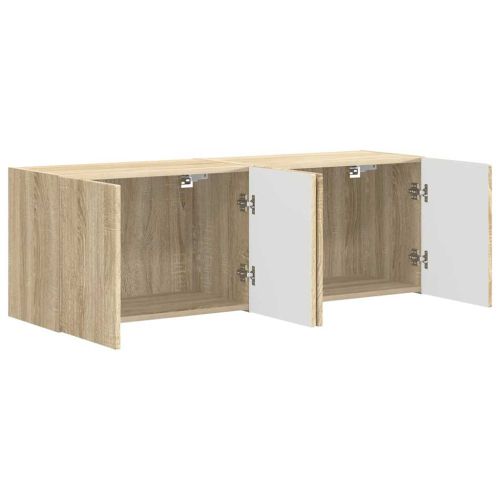 TV стенен шкаф 2 pcs Сонома дъб 59,5 x 31 x 40 см