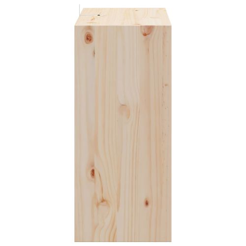 Винен рафт 2 бр. Естествен 56 x 25 x 56 cm Солидно борово дърво