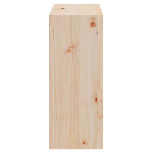 Винен рафт 2 pcs Естествен 62 x 25 x 62 cm Солидно борово дърво