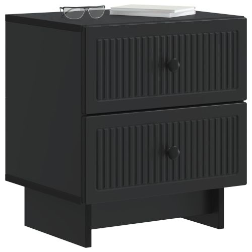 Нощен шкаф Черно 43 x 34,5 x 47,5 см Инженерна дървесина