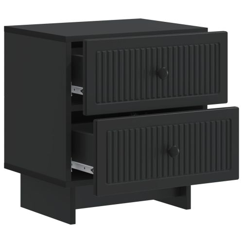 Нощен шкаф Черно 43 x 34,5 x 47,5 см Инженерна дървесина