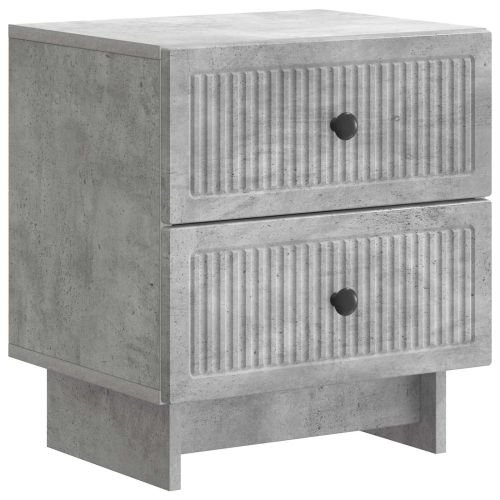 Нощен шкаф Бетонно сиво 43 x 34,5 x 47,5 см Инженерна дървесина