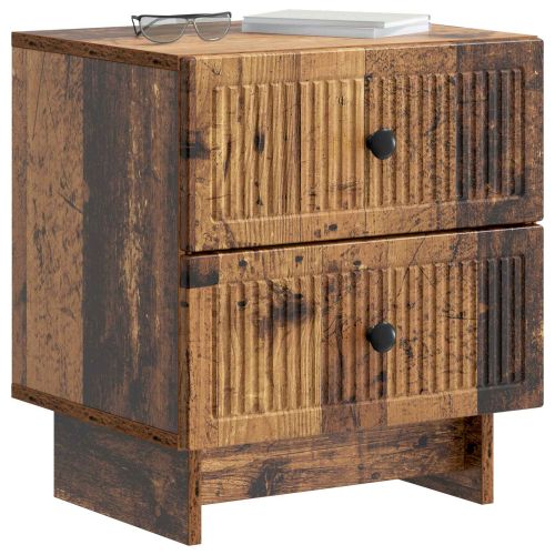 Нощен шкаф с чекмедже 2 pcs Старо дърво 43 x 34,5 x 47,5 см