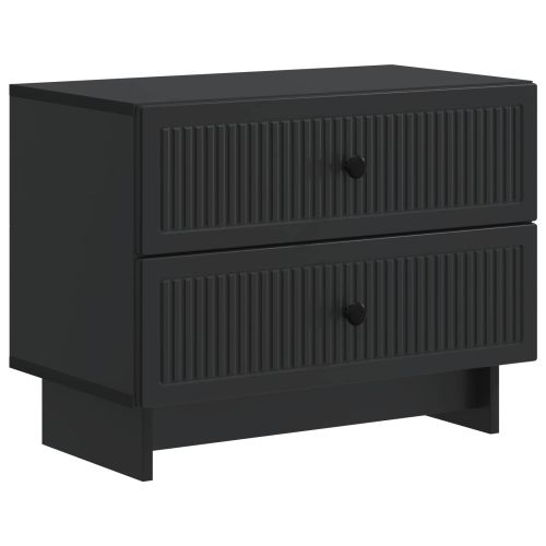 Нощен шкаф Черно 62 x 34,5 x 47,5 см Инженерна дървесина