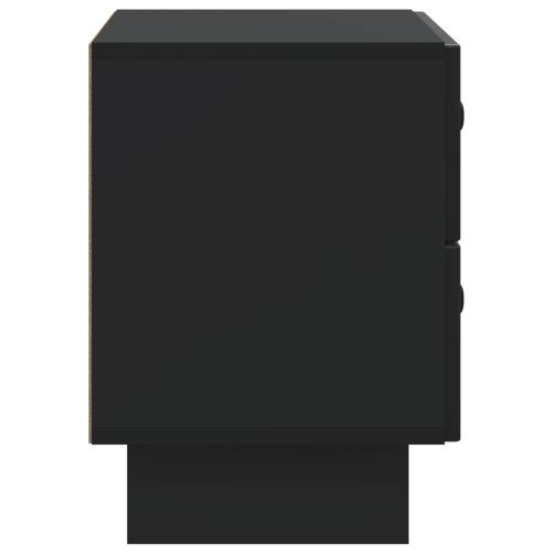 Нощен шкаф Черно 62 x 34,5 x 47,5 см Инженерна дървесина