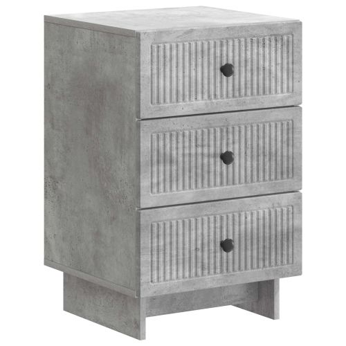 Нощен шкаф Бетонно сиво 43 x 41 x 66,5 см Инженерна дървесина