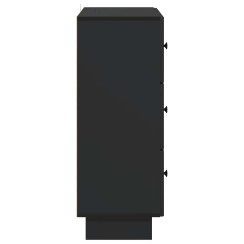 Чекмеджетен шкаф Черно 66 x 34,5 x 90 см Инженерна дървесина