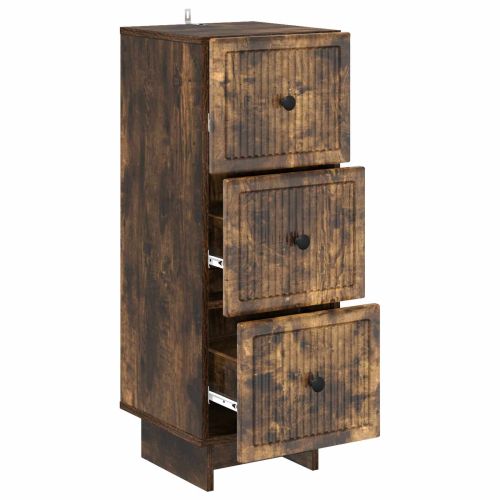 Чекмеджетен шкаф Опушен дъб 33 x 34,5 x 90 см