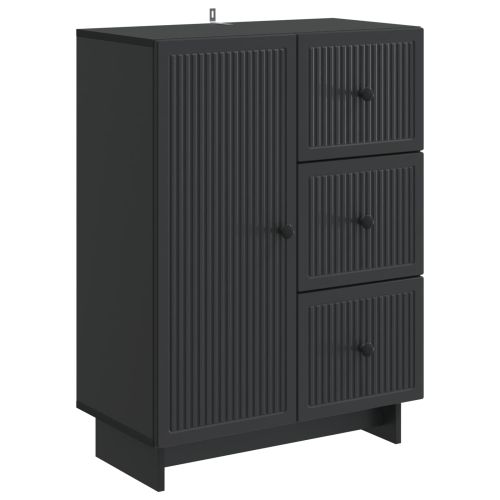 Служебен шкаф Черно 66 x 34,5 x 90 см Инженерна дървесина