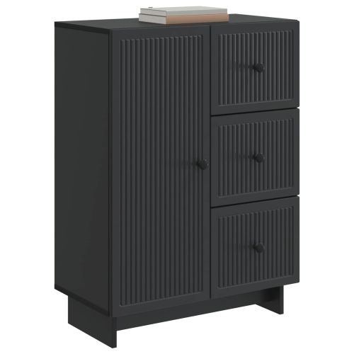 Служебен шкаф Черно 66 x 34,5 x 90 см Инженерна дървесина