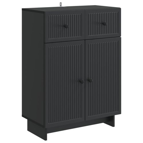 Служебен шкаф Черно 66 x 34,5 x 90 см Инженерна дървесина