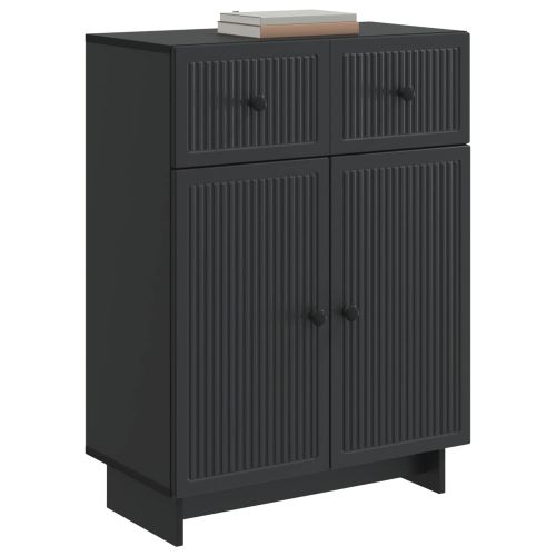 Служебен шкаф Черно 66 x 34,5 x 90 см Инженерна дървесина
