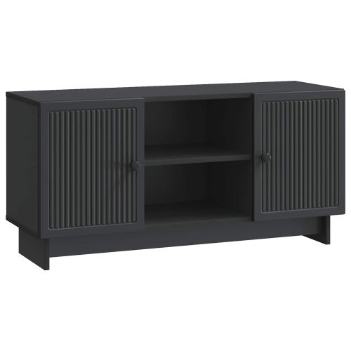 ТВ шкаф Черно 102 x 34,5 x 50 см Инженерно дърво