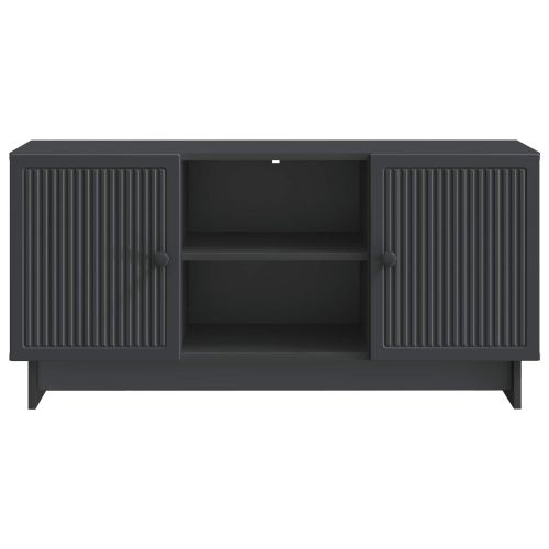 ТВ шкаф 102 x 34,5 x 50 см Черно Инженерна дървесина