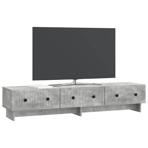 ТВ шкаф Бетонно сиво 147 x 34,5 x 30 см Инженерна дървесина