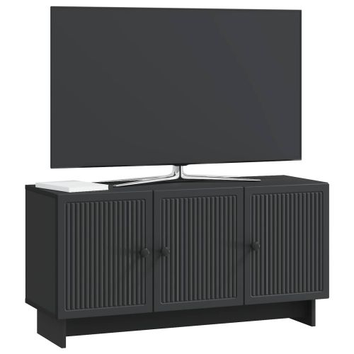 ТВ шкаф Черно 99 x 34,5 x 50 см Инженерна дървесина