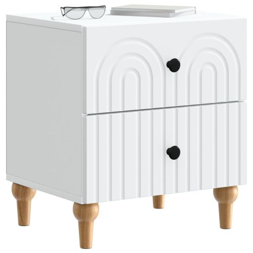 Нощен шкаф 2 pcs Бяло 43 x 34,5 x 48 см Инженерна дървесина