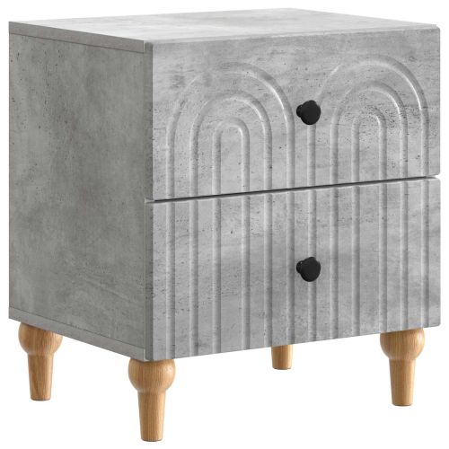 Нощен шкаф с чекмедже 2 pcs Бетонно сиво 43 x 34,5 x 48 см