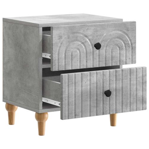 Нощен шкаф с чекмедже 2 pcs Бетонно сиво 43 x 34,5 x 48 см