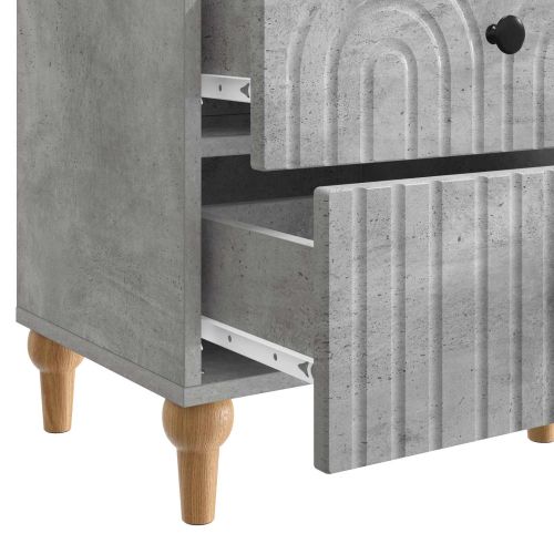 Нощен шкаф с чекмедже 2 pcs Бетонно сиво 43 x 34,5 x 48 см