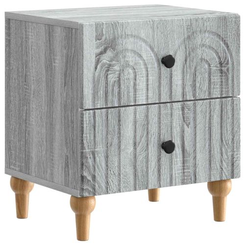 Нощен шкаф с чекмедже 2 pcs Сива сонома 43 x 34,5 x 48 см