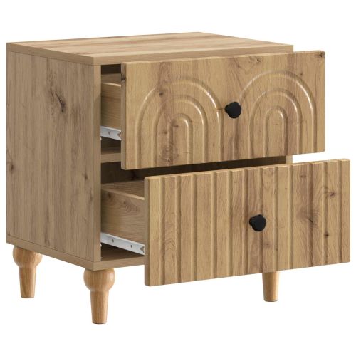 Нощен шкаф с чекмедже 2 pcs Дъб артизан 43 x 34,5 x 48 см