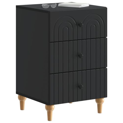 Нощен шкаф Черно 43x 41 x 66,5 см Инженерна дървесина