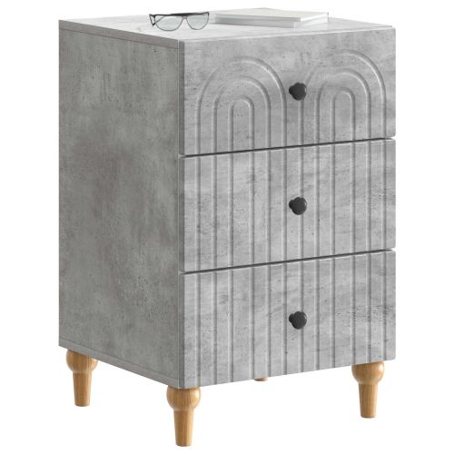 Нощен шкаф Бетонно сиво 43x 41 x 66,5 см Инженерна дървесина