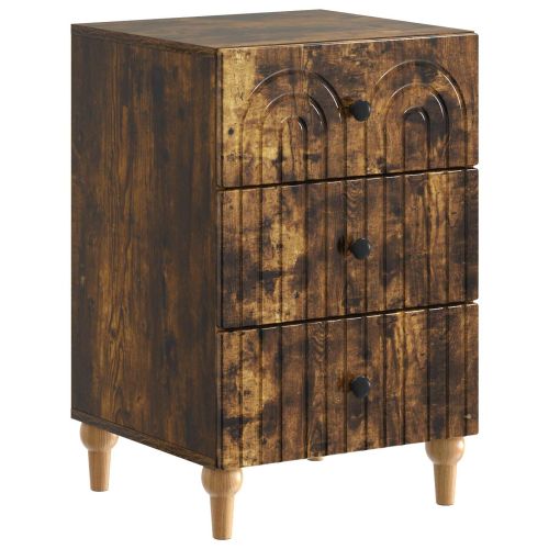 Нощен шкаф Опушен дъб 43x 41 x 66,5 см Инженерна дървесина