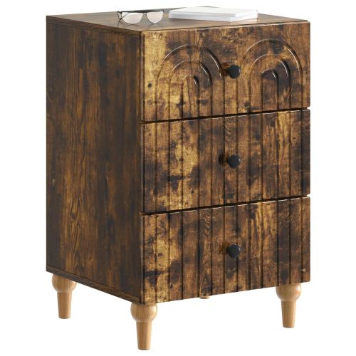 Нощен шкаф Опушен дъб 43x 41 x 66,5 см Инженерна дървесина