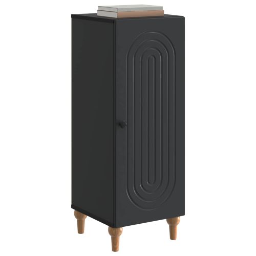 Служебен шкаф Черно 33 x 34,5 x 90 см Инженерна дървесина