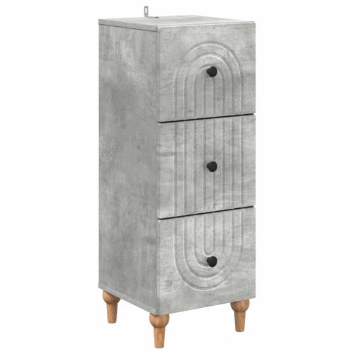 Чекмеджетен шкаф Бетонно сиво 33 x 34,5 x 90 см