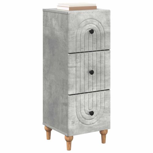 Чекмеджетен шкаф Бетонно сиво 33 x 34,5 x 90 см