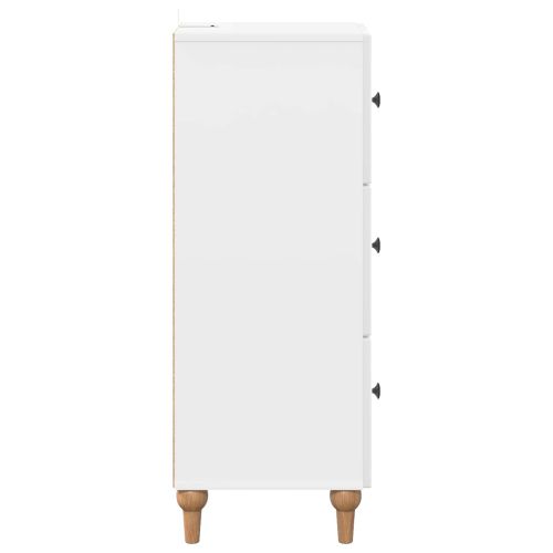 Чекмеджетен шкаф Бял гланц 33 x 34,5 x 90 см