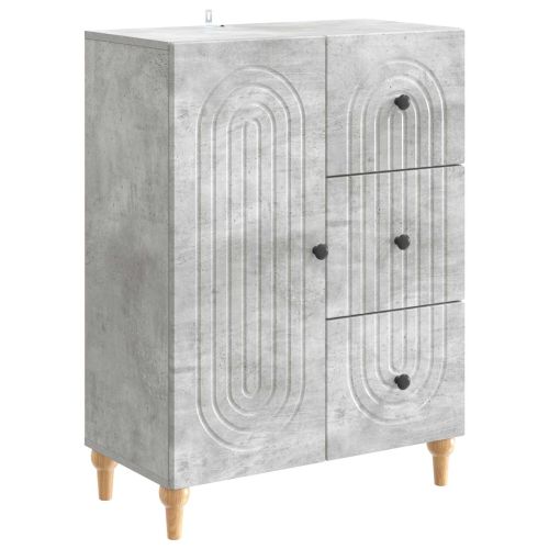Служебен шкаф с чекмедже Бетонно сиво 66 x 34,5 x 90 см