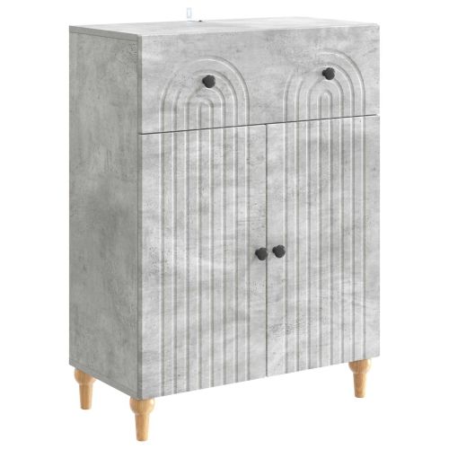 Служебен шкаф с чекмедже Бетонно сиво 66 x 34,5 x 90 см