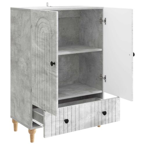 Служебен шкаф с чекмедже Бетонно сиво 66 х 34,5 х 95 см
