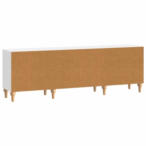 ТВ шкаф Бял гланц 150 x 31 x 50 см Инженерна дървесина