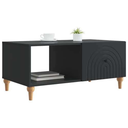 Масичка за кафе Черно 90 x 50 x 40 cm Инженерна дървесина