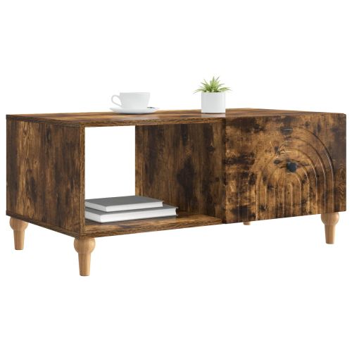 Масичка за кафе Опушен дъб 90 x 50 x 40 cm Инженерна дървесина