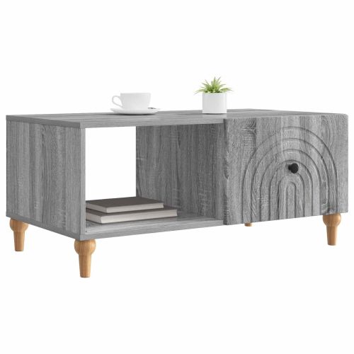 Масичка за кафе Сива сонома 90 x 50 x 40 cm Инженерна дървесина