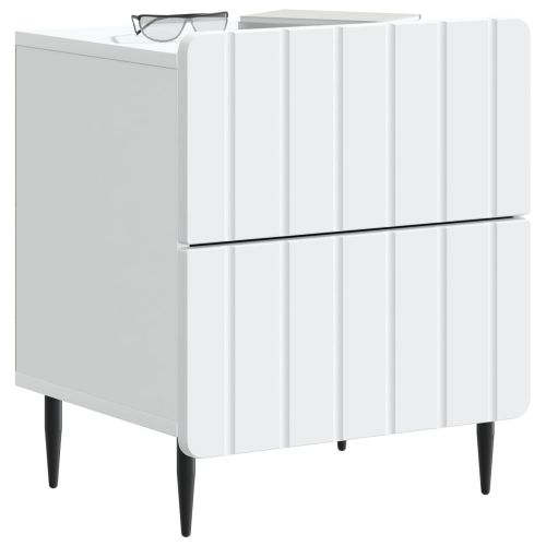 Нощен шкаф 2 pcs Бяло 43 x 34,5 x 49,5 см Инженерна дървесина