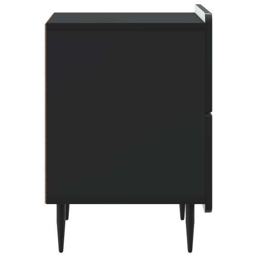Нощен шкаф 2 бр. Черно 43 x 34,5 x 49,5 см Инженерна дървесина